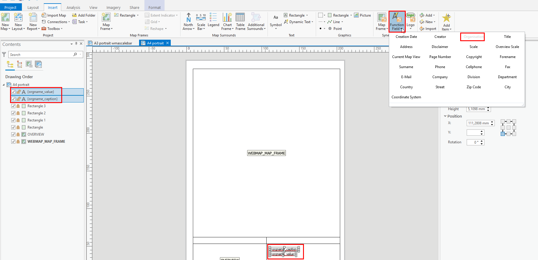 Adjust layout elements Adjust layout elements