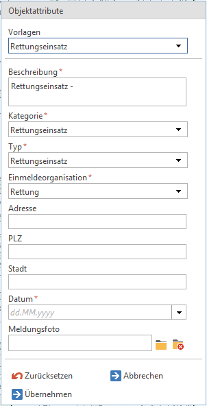 Automatische Befüllung der Attributwerte auf Basis von Editiervorlagen