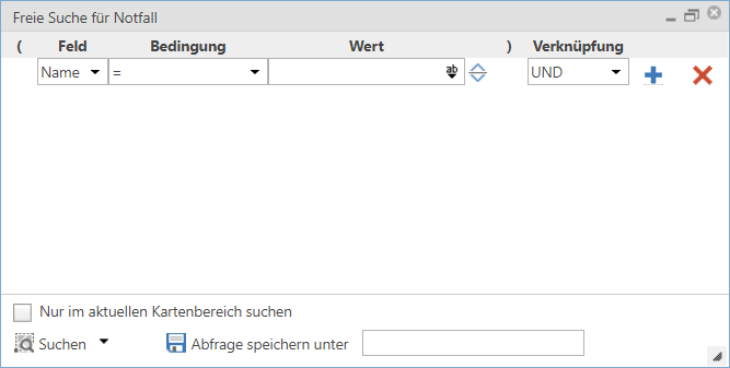 Freie Suche "Querybuilder" im WebOffice core Client