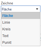 Auswahl Zeichentyp Auswahl Zeichentyp