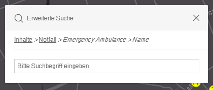 Breadcrumbs mit hierarchischer Erweiterter Suche im WebOffice flex Client