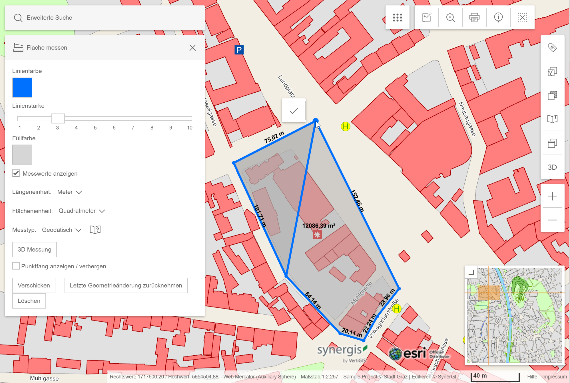 Verschieben der Stützpunkte einer aktiven Messung im WebOffice flex Client Verschieben der Stützpunkte einer aktiven Messung im WebOffice flex Client