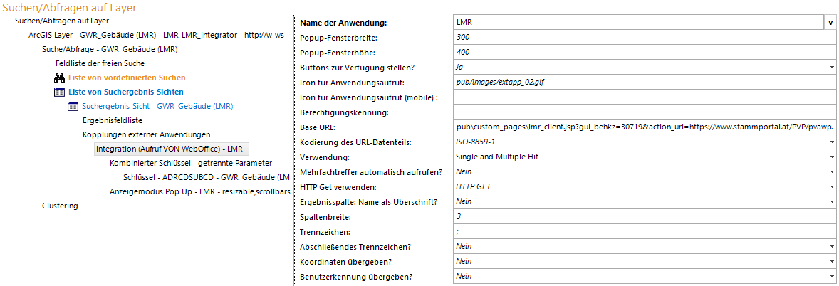 Konfiguration für LMR/ZMR Integration