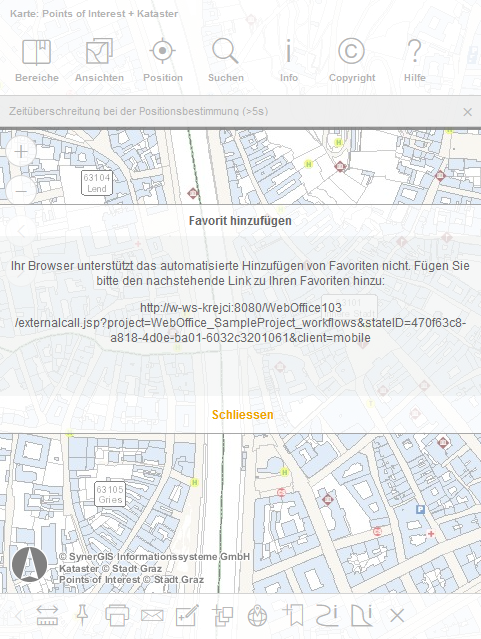 Favorit hinzufügen im WebOffice mobile cleint - Phone Modus Favorit hinzufügen im WebOffice mobile cleint - Phone Modus