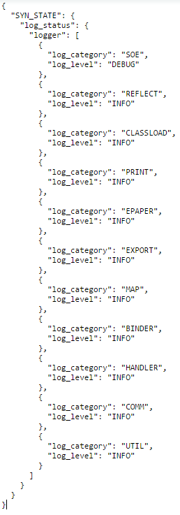 Server Object Extension Log Standardeinstellungen