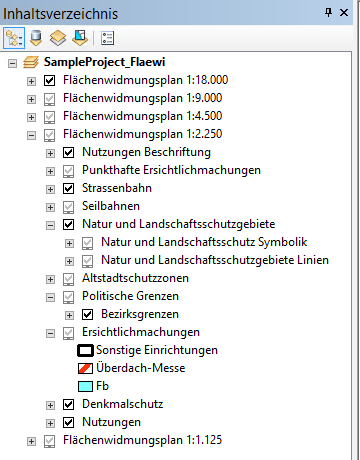ArcMap Inhaltsverzeichnis ArcMap Inhaltsverzeichnis