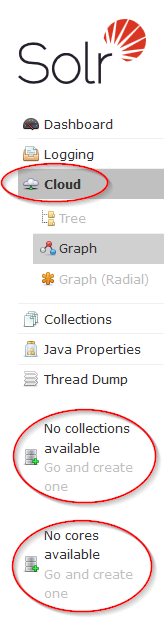 Solr WebInterface im "Cloud"-Modus Solr WebInterface im "Cloud"-Modus