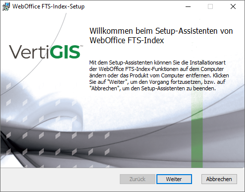 WebOffice FTS-Index Setup WebOffice FTS-Index Setup