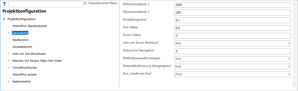 Konfiguration Darstellung Konfiguration Darstellung