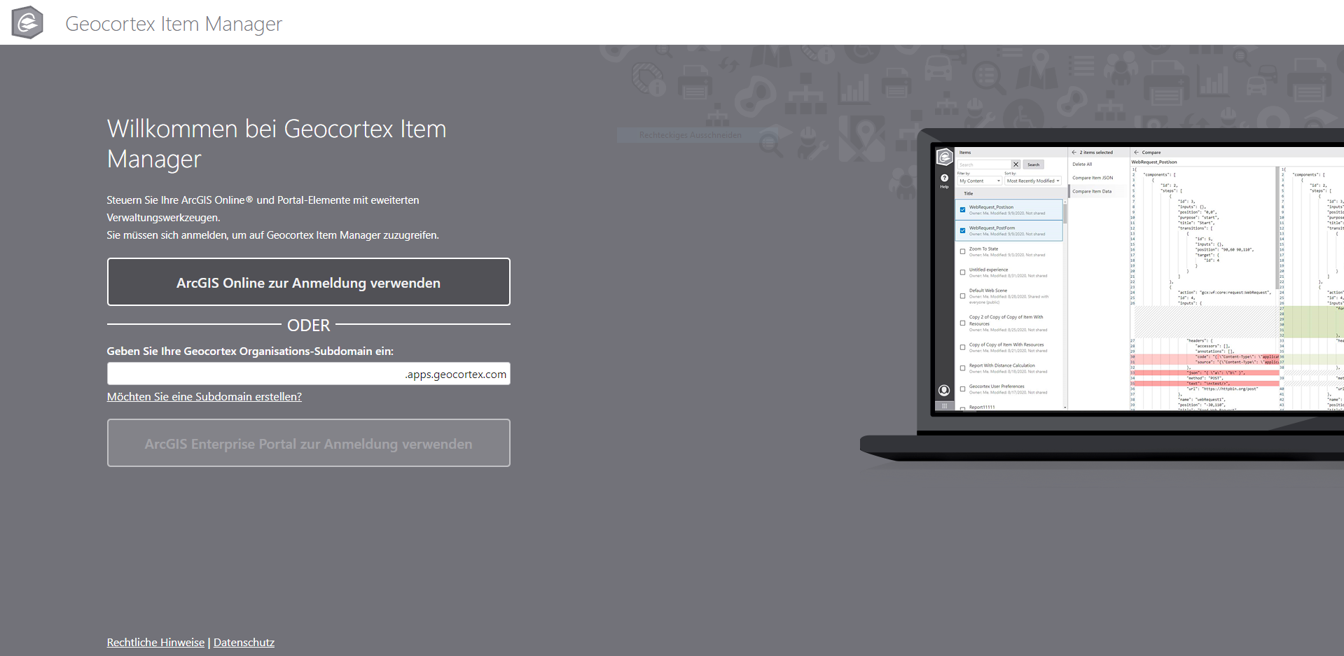 Geocortex Item Manager Website Geocortex Item Manager Website