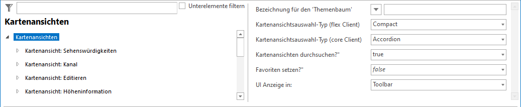 Kartenansichten Konfiguration Kartenansichten Konfiguration