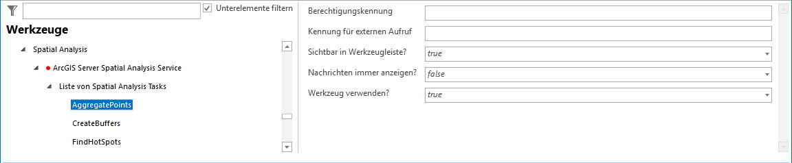 Definition der Spatial Analysis Tasks