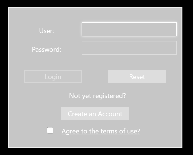Login - Agree to terms of use