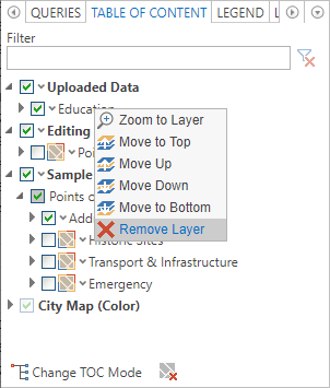 Remove an added layer from the TOC Remove an added layer from the TOC
