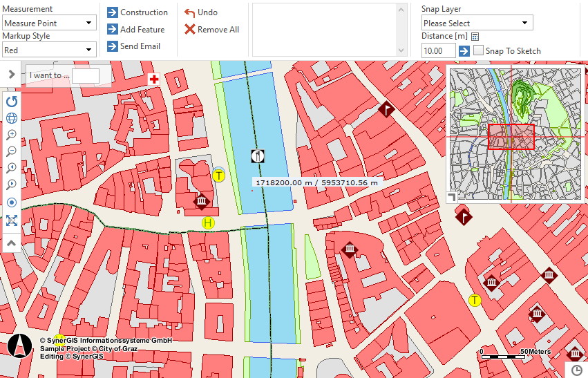 Measuring a point in the WebOffice core client