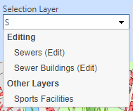 Layer selection by filtering