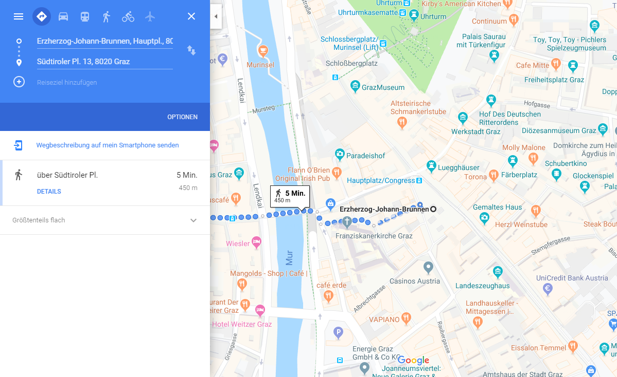 Example of a simple custom tool in WebOffice flex Client: New Browser tab with the calculated route Example of a simple custom tool in WebOffice flex Client: New Browser tab with the calculated route