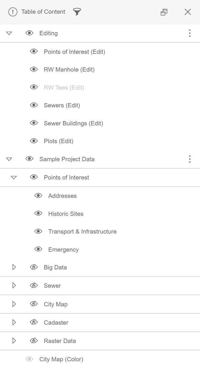 Table of Content in the WebOffice flex