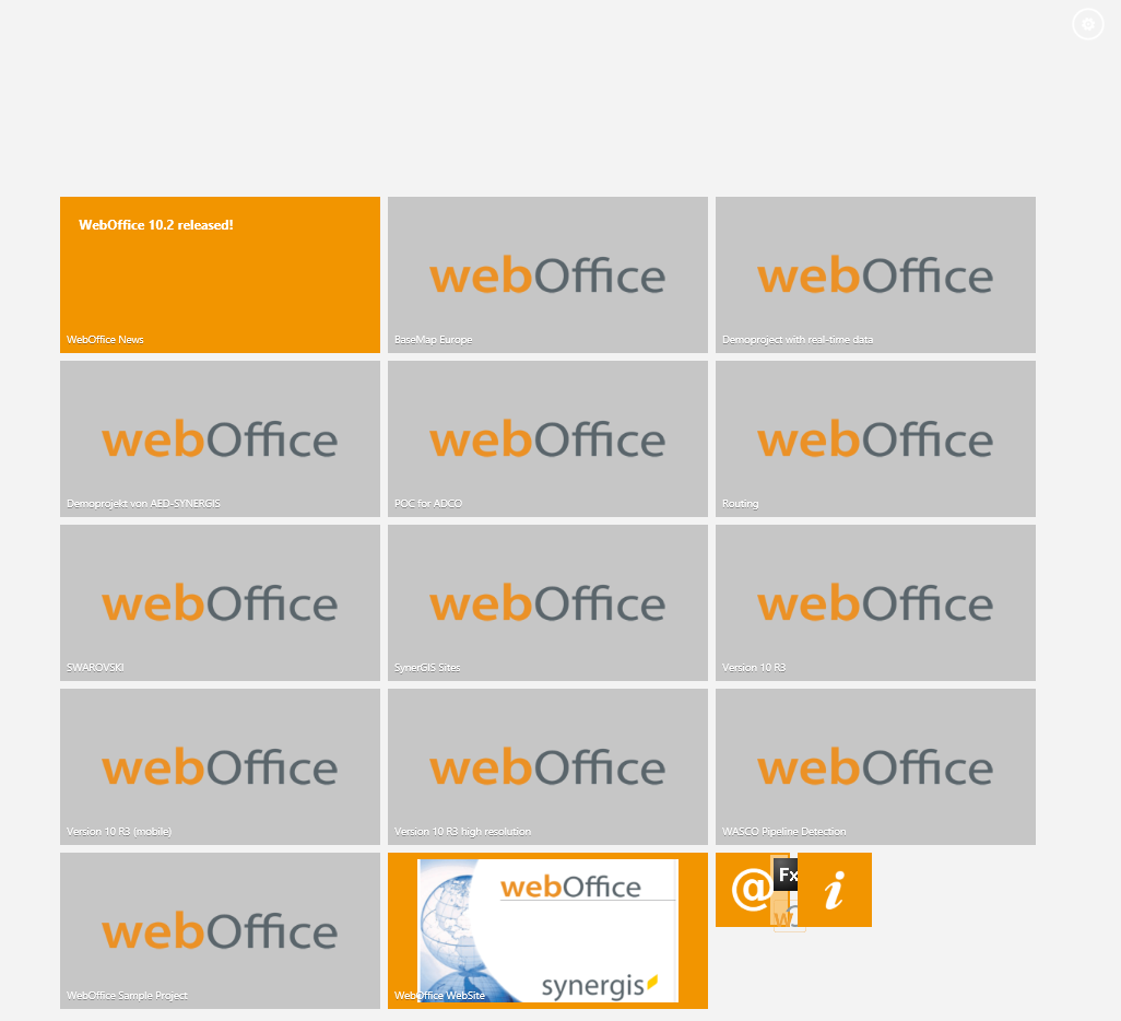 Landing Page in WebOffice html client Landing Page in WebOffice html client
