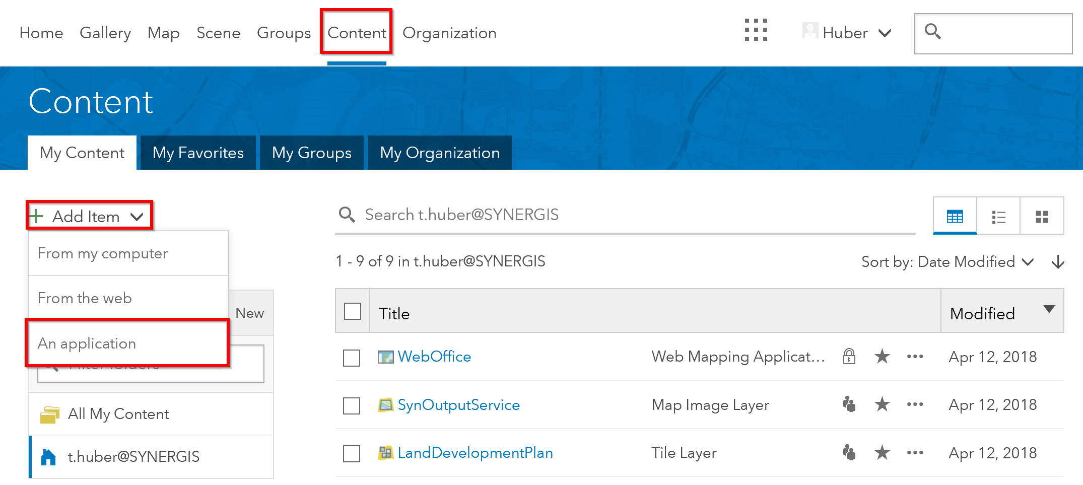 Adding a new application in the portal