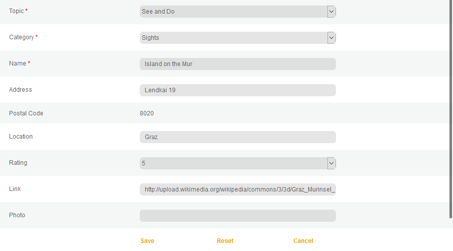 Edit attributes in the WebOffice mobile client - tablet mode