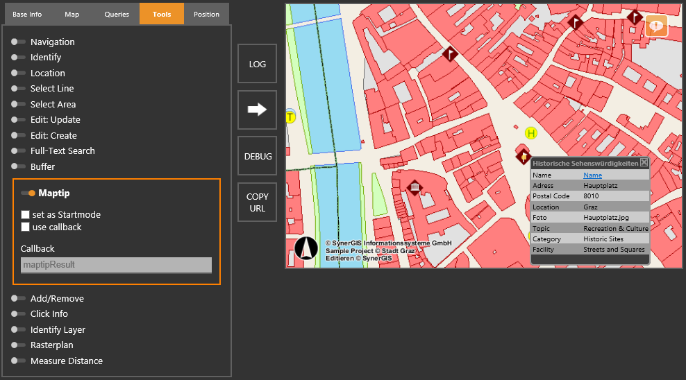 WebOffice map widget testcontainer - Maptip Tool WebOffice map widget testcontainer - Maptip Tool