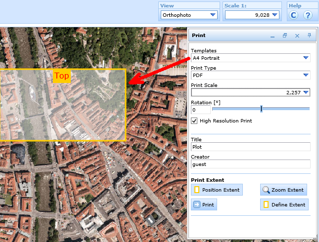 Faulty representation of the print preview extent in the WebOffice 10.9 SP2 client