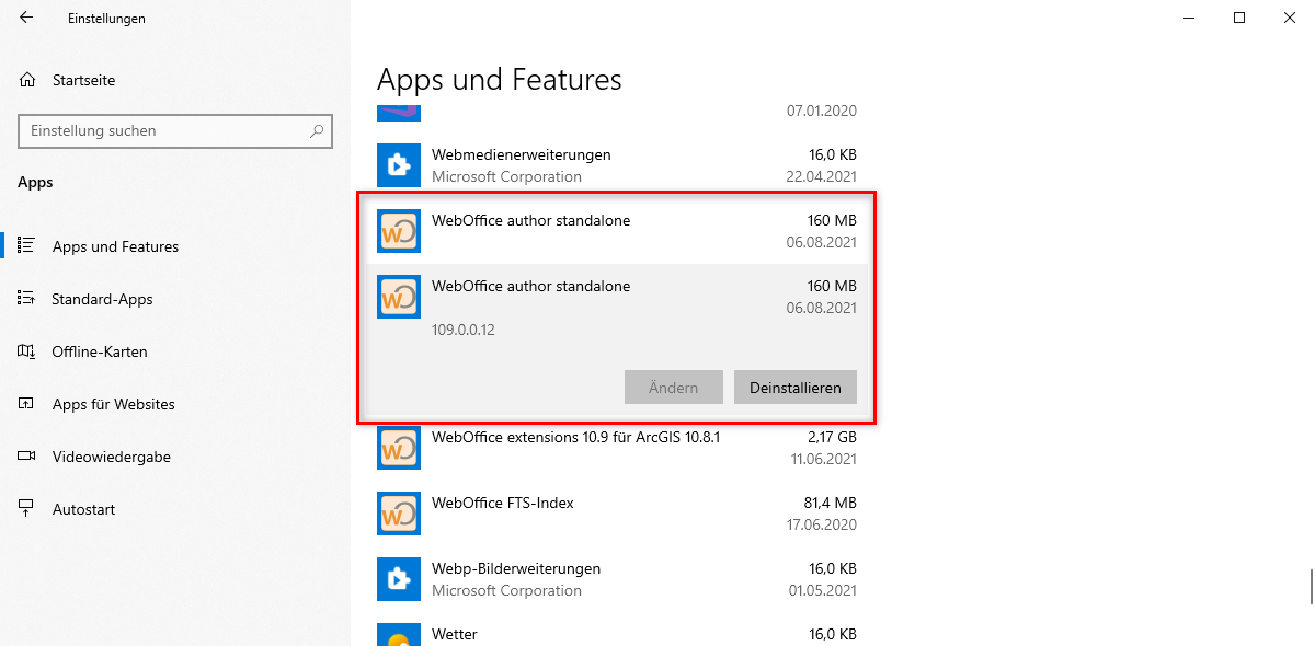 2 Installations of WebOffice author standalone 2 Installations of WebOffice author standalone