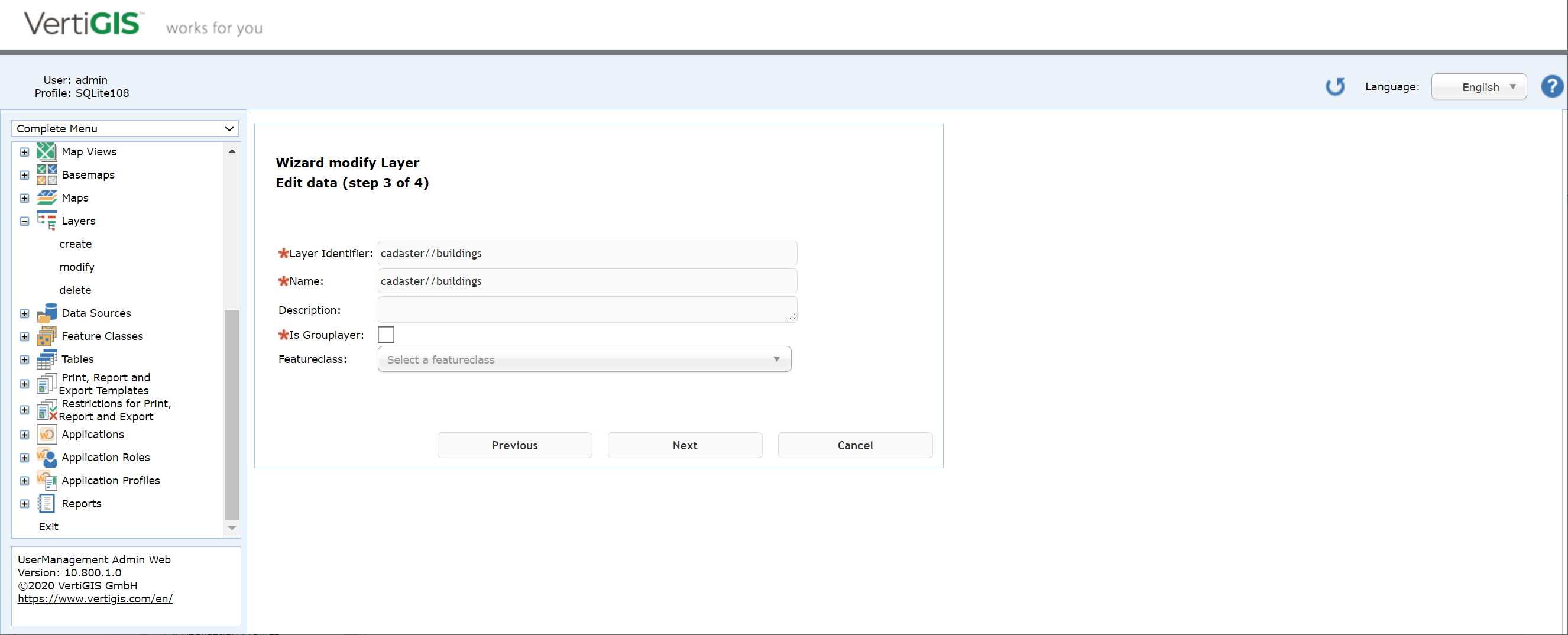 Modify a layer - step 3 Modify a layer - step 3