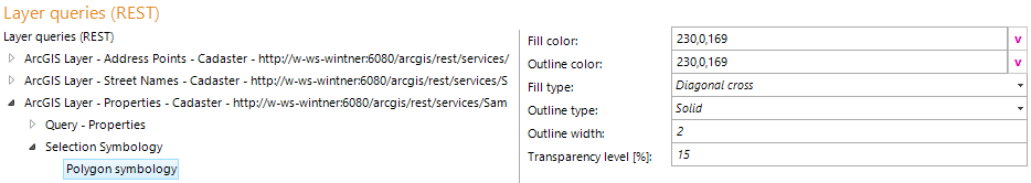 Polygon symbology configuration