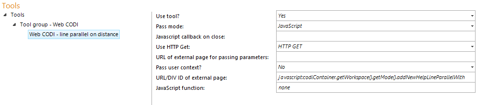 Configuration - Web CODI line parallel on distance