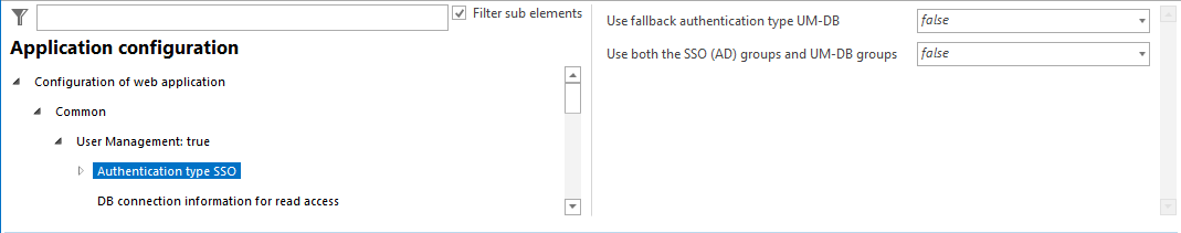 Authentication type SSO configuration Authentication type SSO configuration