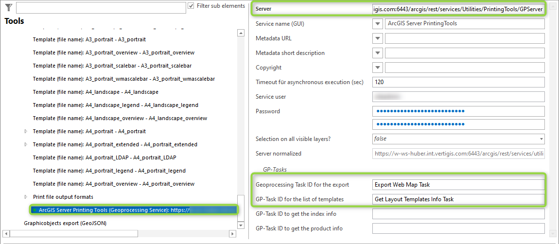 Configuration when using ArcGIS Server PrintingTool Configuration when using ArcGIS Server PrintingTool