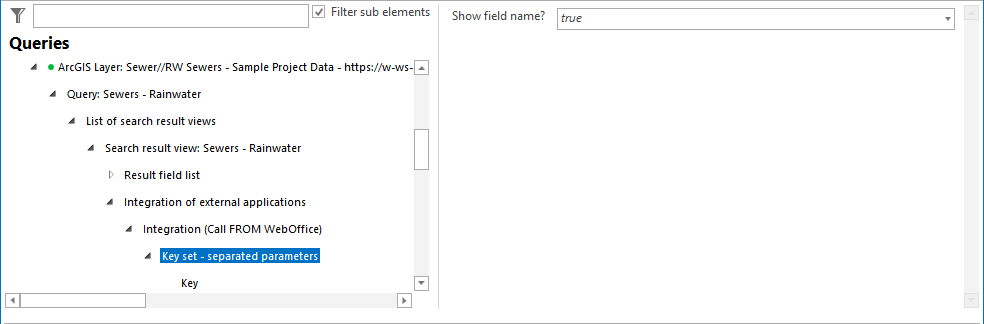 Key set - separated parameters configuration Key set - separated parameters configuration