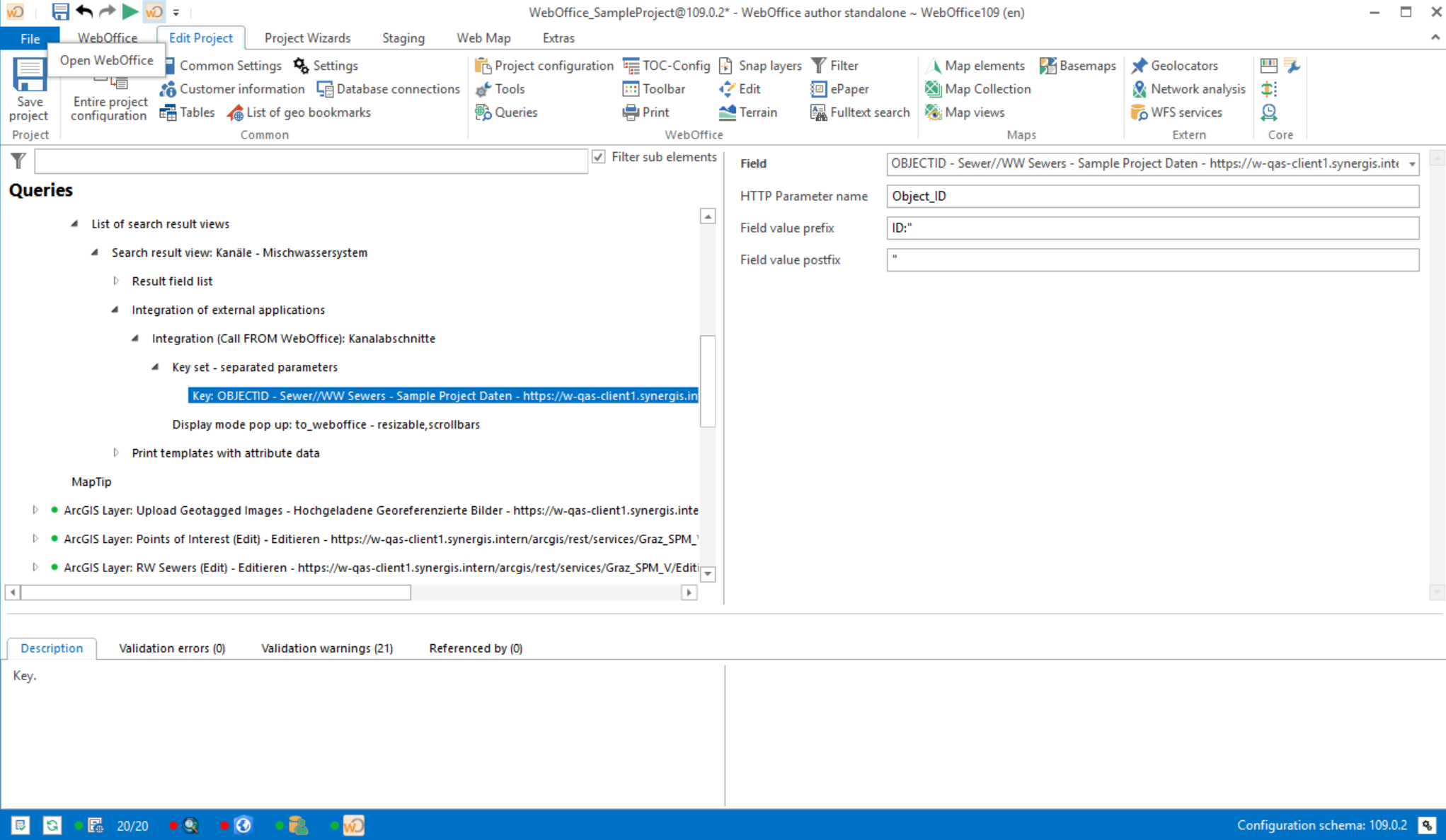 Key - separated parameters configuration Key - separated parameters configuration