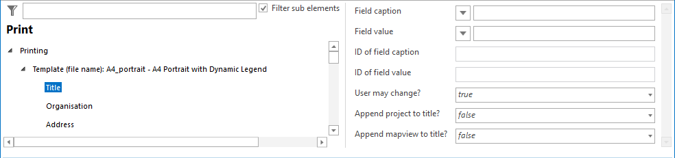 Print title configuration