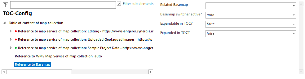 Configuration Reference to Basemap