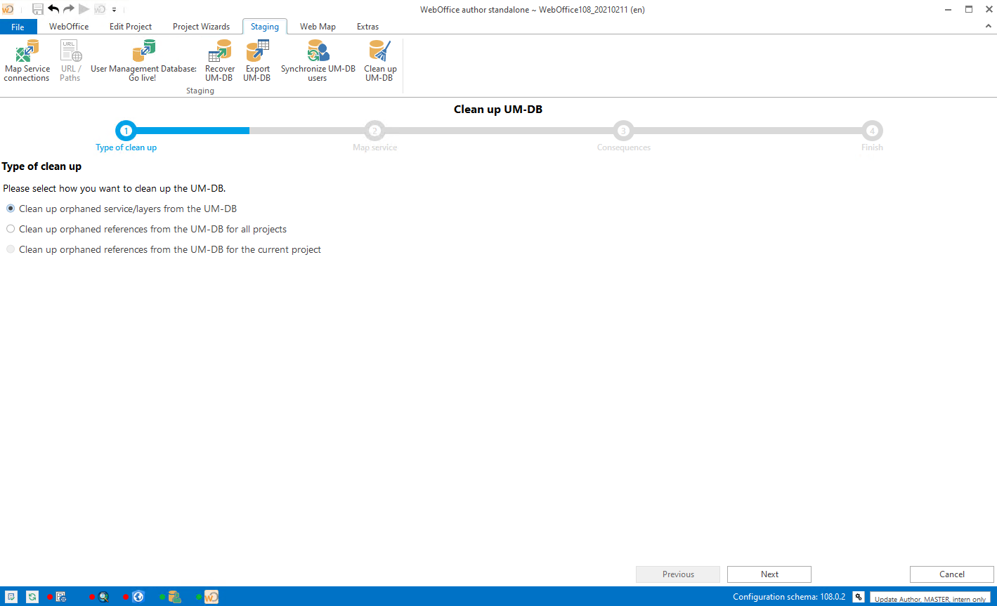 Choose cleanup type Choose cleanup type