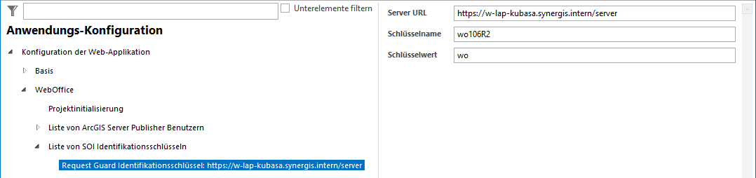 Konfiguration des SOI Identifikationsschlüssels in der WebOffice 10.9 R2 SP1 Anwendungskonfiguration Konfiguration des SOI Identifikationsschlüssels in der WebOffice 10.9 R2 SP1 Anwendungskonfiguration