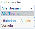 Auswahl einer Thematischen Volltextsuche im WebOffice core Client Auswahl einer Thematischen Volltextsuche im WebOffice core Client