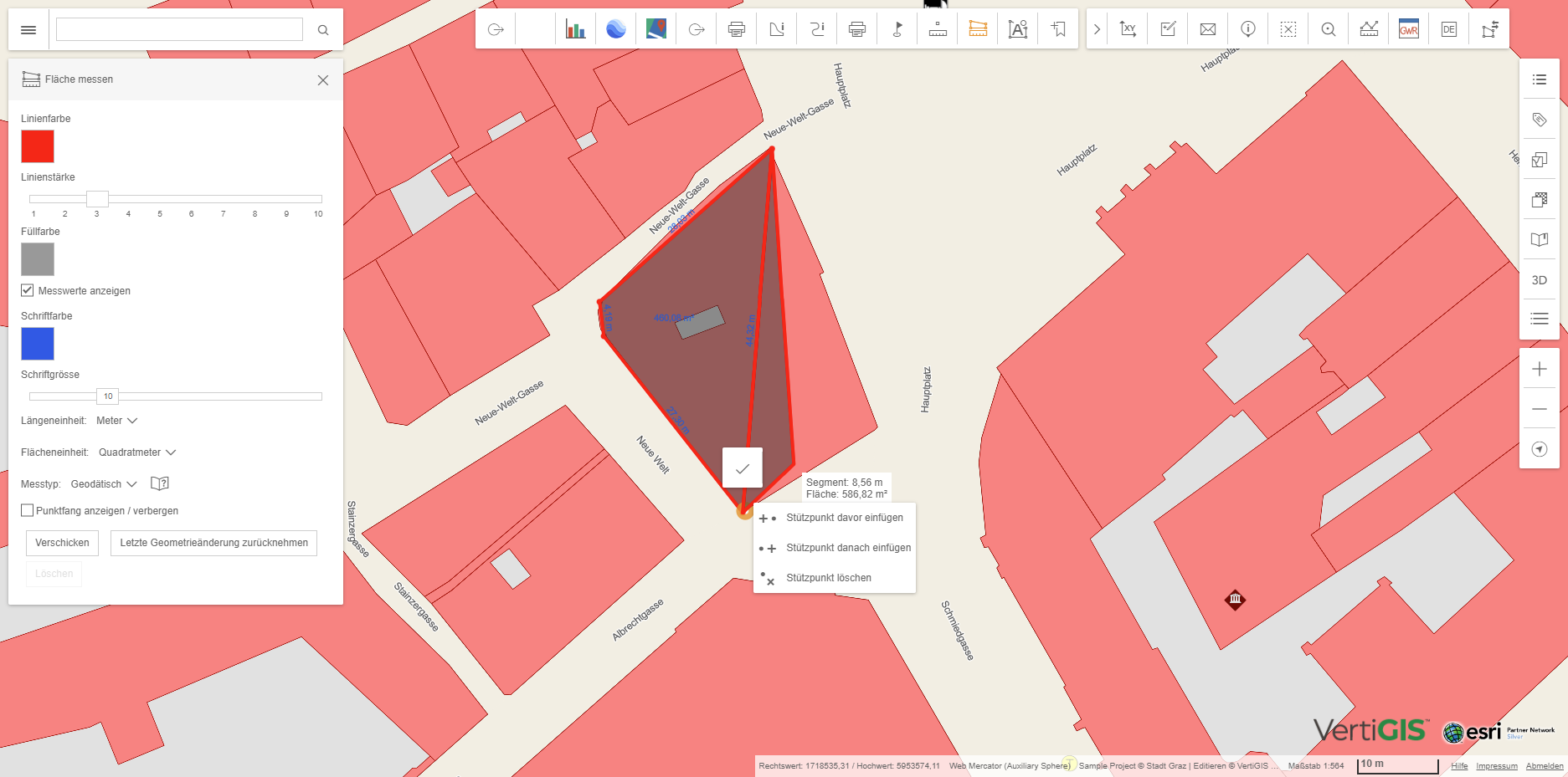 Stützpunkte einer aktiven Messung einfügen/löschen im WebOffice flex Stützpunkte einer aktiven Messung einfügen/löschen im WebOffice flex