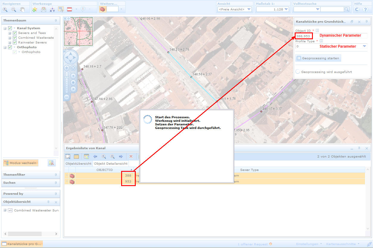 Ausführung des GP Tools mit übergebenen Parametern Ausführung des GP Tools mit übergebenen Parametern
