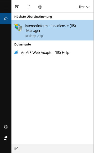 Öffnen des Internetinformationsdienste (IIS)-Manager Öffnen des Internetinformationsdienste (IIS)-Manager