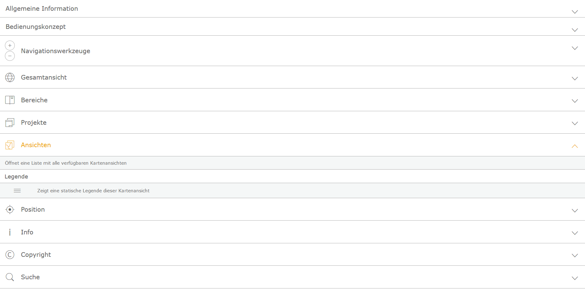 Online-Hilfe WebOffice mobile Clients; das Kapitel Kartenansicht ist erweitert Online-Hilfe WebOffice mobile Clients; das Kapitel Kartenansicht ist erweitert