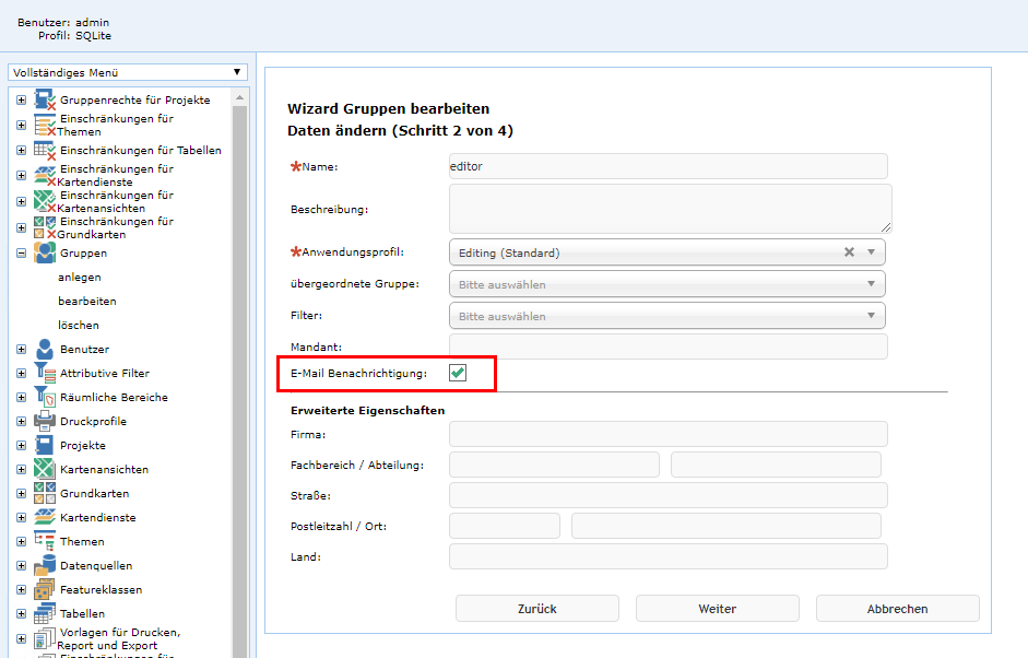E-Mail Benachrichtigung E-Mail Benachrichtigung