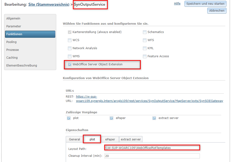 Layout Path für WebOffice Plotten anpassen Layout Path für WebOffice Plotten anpassen