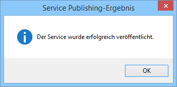 Bestätigung der erfolgreichen Veröffentlichung Bestätigung der erfolgreichen Veröffentlichung