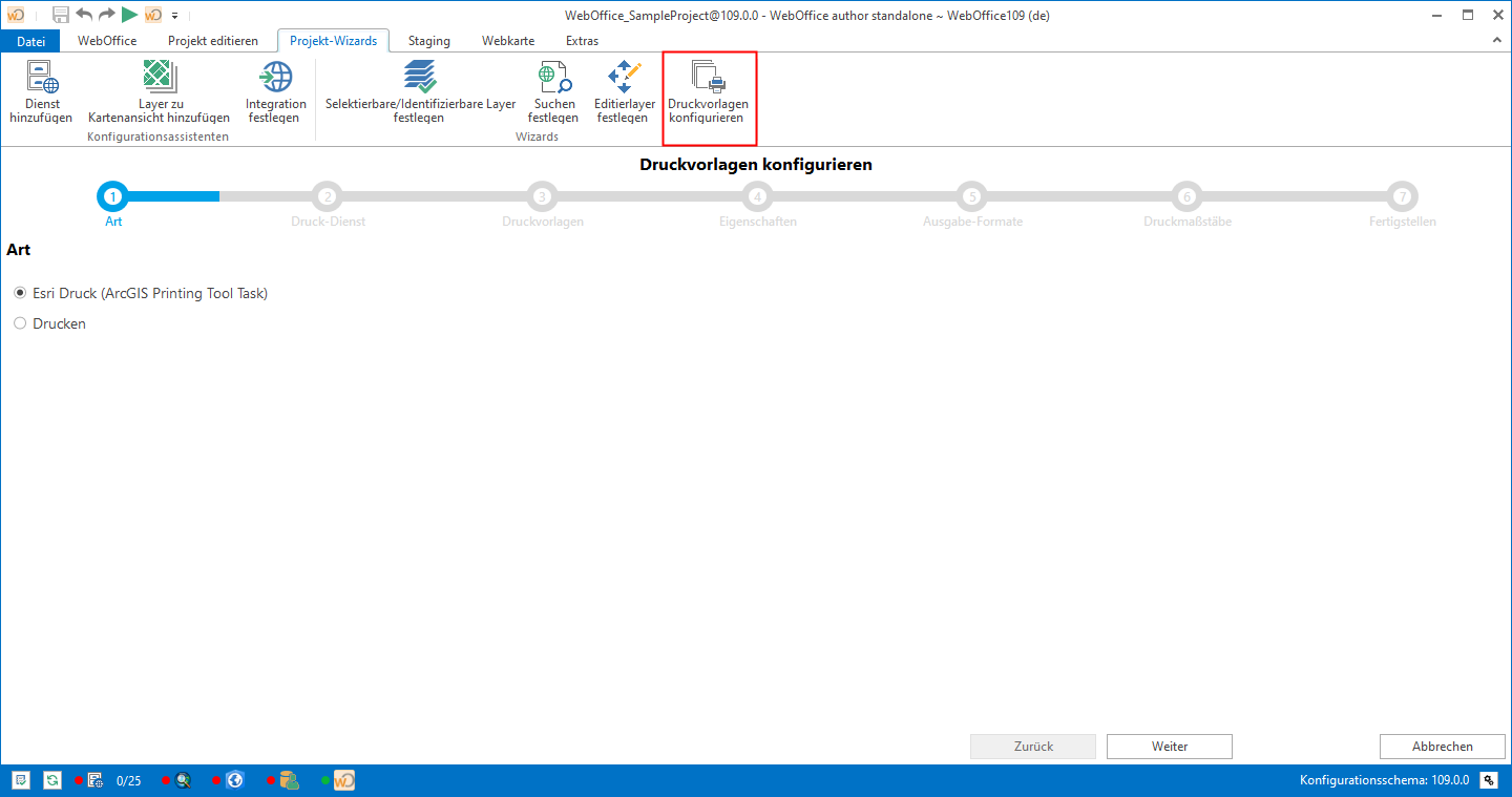 Wizard starten Wizard starten