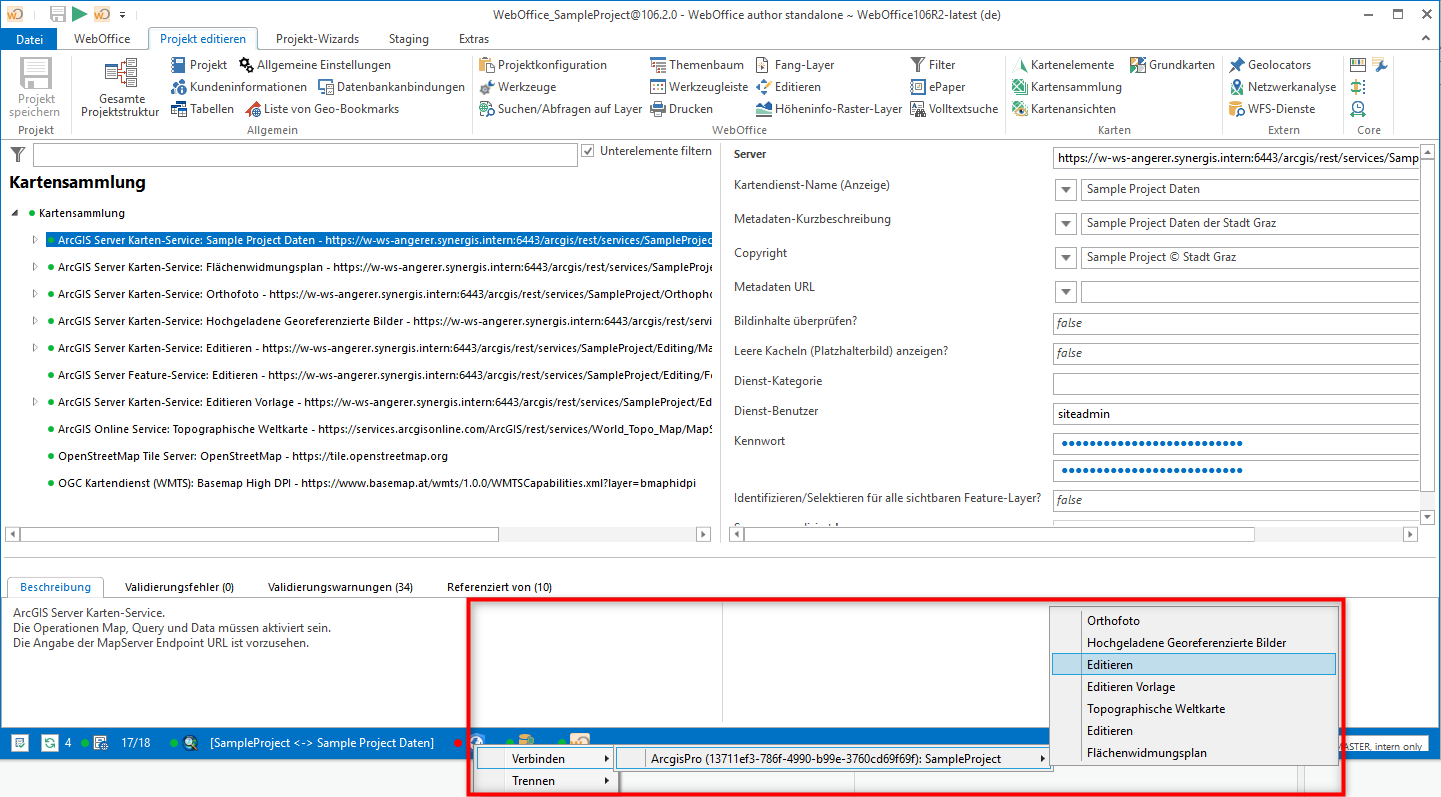 Verbindung zu einem ArcGIS Pro Dokument herstellen Verbindung zu einem ArcGIS Pro Dokument herstellen