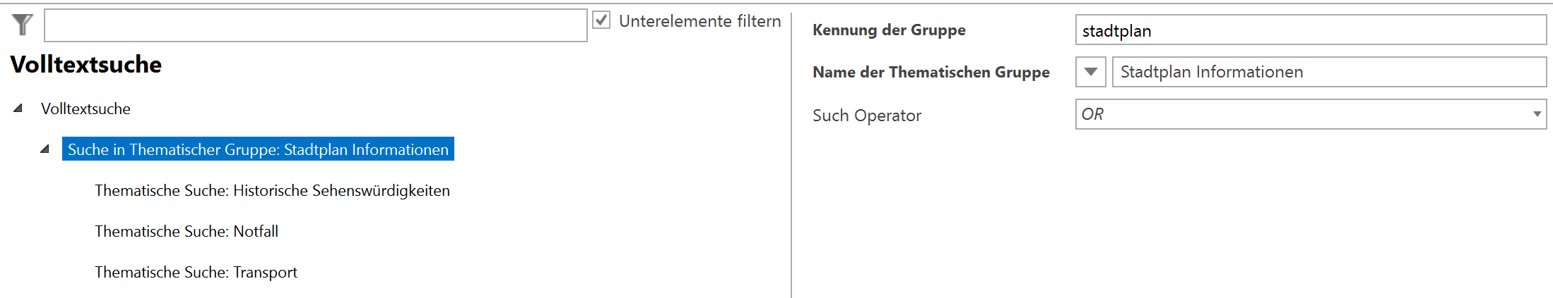 Volltextsuche - Thematischer Gruppe Volltextsuche - Thematischer Gruppe